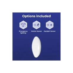 Noxion LED Plafond Corido V2 Vit 16W 1600lm 830-840-865 CCT | IP44 - Nöd 3h - Rörelse- och Ljussensor