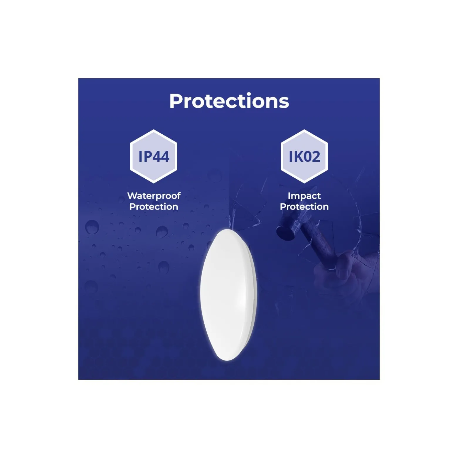 Noxion LED Plafond Corido V2 Vit 12W 1200lm 830-840-865 CCT | IP44 - Nöd 3h - Rörelse- och Ljussensor