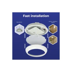 Noxion LED Plafond Pro V2 12/16/20W 2400lm - 830-840-865 CCT | 325mm - IP65 + Ring Vit