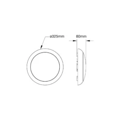 Noxion LED Plafond Pro V2 12/16/20W 2400lm - 830-840-865 CCT | 325mm - IP65 - Rörelse- och Ljussensor + Ögonlock Ring Svart