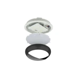 Noxion LED Plafond Pro V2 12/16/20W 2400lm - 830-840-865 CCT | 325mm - IP65 - Rörelse- och Ljussensor + Ögonlock Ring Svart