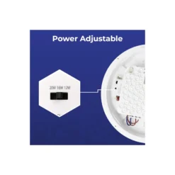 Noxion LED Plafond Pro V2 12/16/20W 2400lm - 830-840-865 CCT | 325mm - IP65 - Rörelse- och Ljussensor + Ögonlock Ring Svart