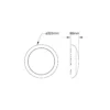 Noxion LED Plafond Pro V2 12/16/20W 2400lm - 830-840-865 CCT | 325mm - IP65 + Ögonlock Ring Vit