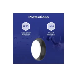 Noxion LED Plafond Pro V2 12/16/20W 2400lm - 830-840-865 CCT | 325mm - IP65 - 3 Timmar Nödbelysning + Ring Svart
