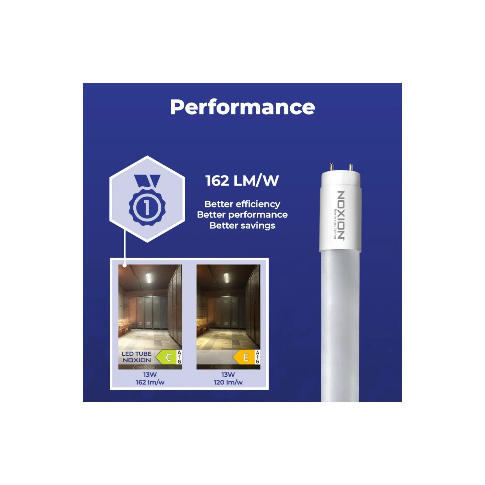 Noxion LED Rör T8 Avant Extreme (EM/Mains) High Output 13W 2100lm - 865 Dagsljus | 120cm - Ersättare 36W