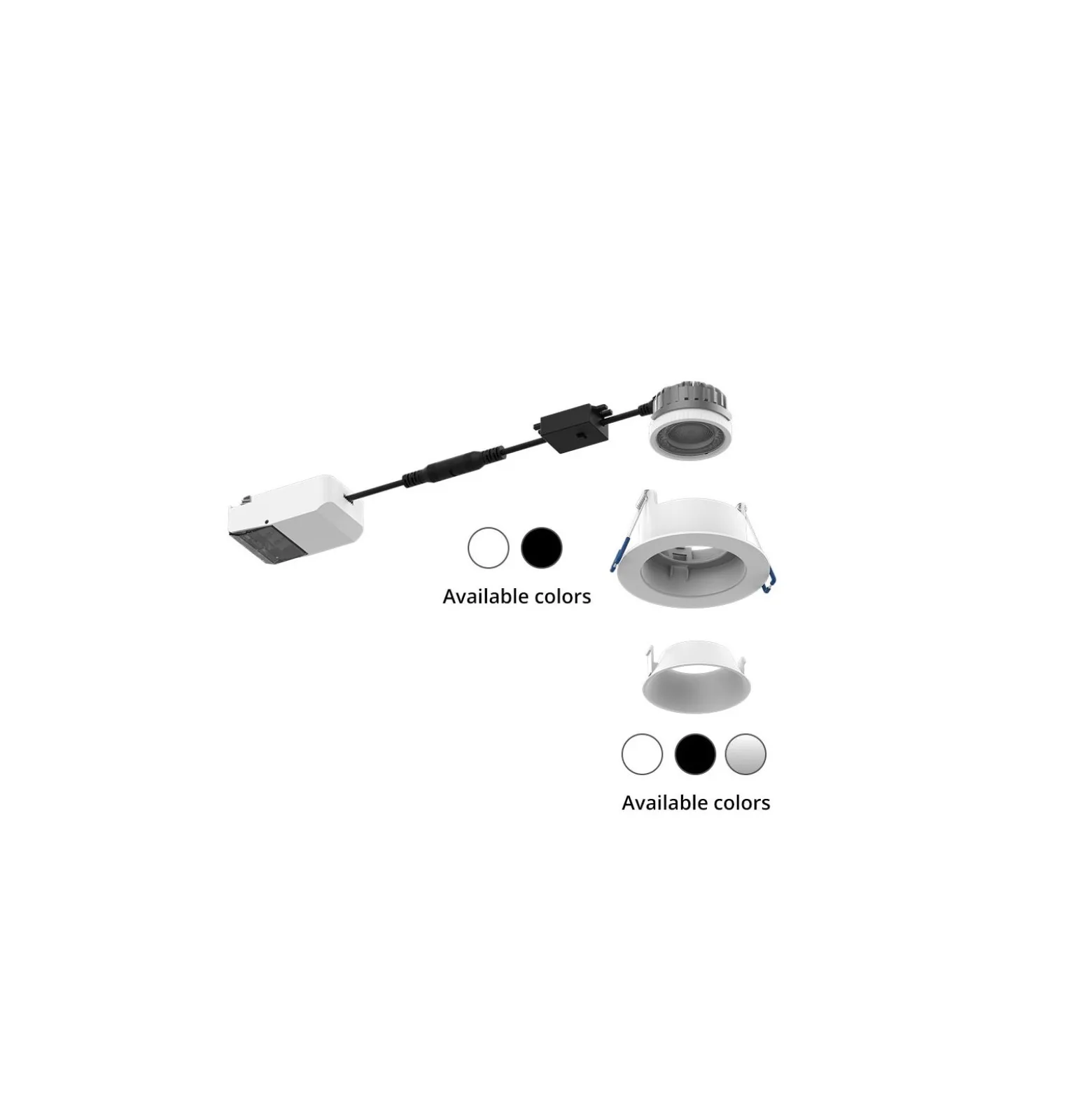 Noxion LED Spot Ares Djup ring Svart 6W 540lm 927-940 3CCT - med Inre Ring Svart | Utskärning 68mm
