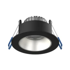 Noxion LED Spot Ares Djup ring Svart 6W 540lm 927-940 3CCT - med Inre Ring Silver | Utskärning 68mm