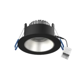 Noxion LED Spot Ares Djup ring Svart 6W 540lm 927-940 3CCT - med Inre Ring Silver | Utskärning 68mm