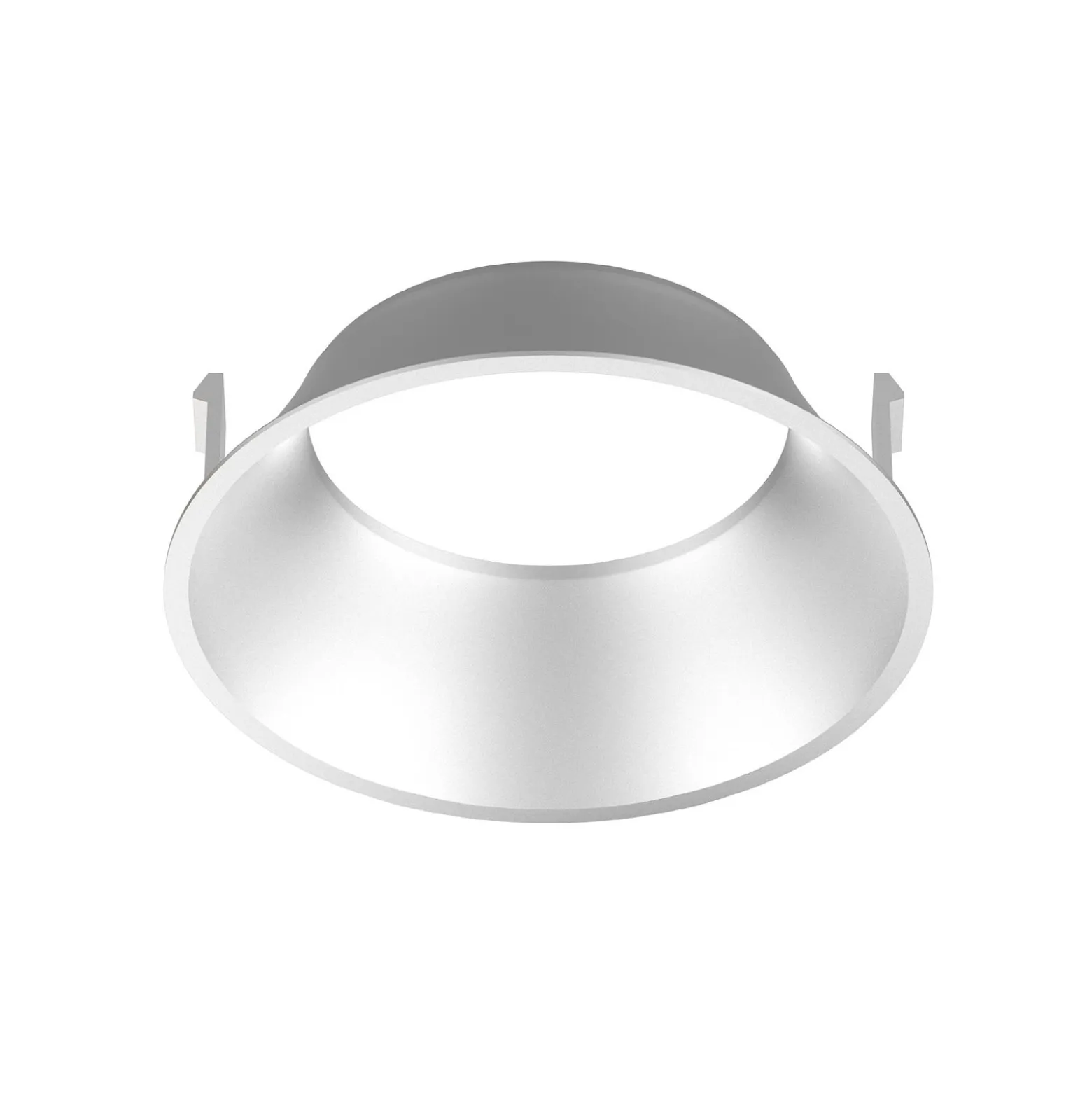 Noxion LED Spot Ares Djup ring Vit - med Inre Ring Silver | Utskärning 68mm - incl. GU10 Fitting