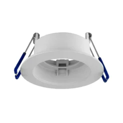 Noxion LED Spot Ares Djup ring Vit - med Inre Ring Silver | Utskärning 68mm - incl. GU10 Fitting