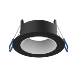 Noxion LED Spot Ares Djup ring Svart - med Inre Ring Vit | Utskärning 68mm - incl. GU10 Fitting