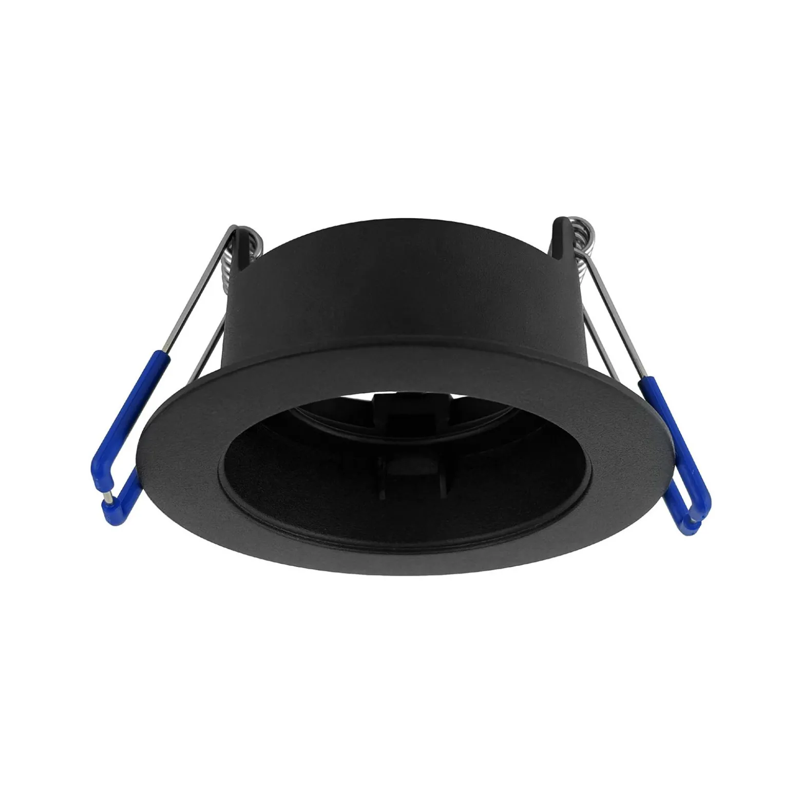 Noxion LED Spot Ares Djup ring Svart - med Inre Ring Silver | Utskärning 68mm - incl. GU10 Fitting