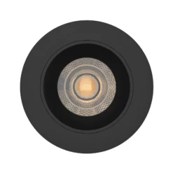 Noxion LED Spot Ares Djup ring Svart - med Inre Ring Svart | Utskärning 68mm - incl. GU10 Fitting