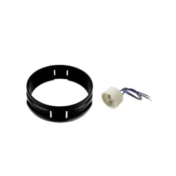 Noxion LED Spot Ares Djup ring Vit - med Inre Ring Svart | Utskärning 68mm - incl. GU10 Fitting