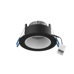 Noxion LED Spot Ares Djup Svart 6W 540lm 927-940 3CCT - med Inre Ring Vit | Utskärning 68mm