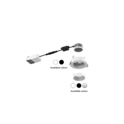 Noxion LED Spot Ares Djup Svart 6W 540lm 927-940 3CCT - med Inre Ring Vit | Utskärning 68mm