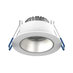 Noxion LED Spot Ares Djup Vit 6W 540lm 927-940 3CCT - med Inre Ring Silver | Utskärning 68mm