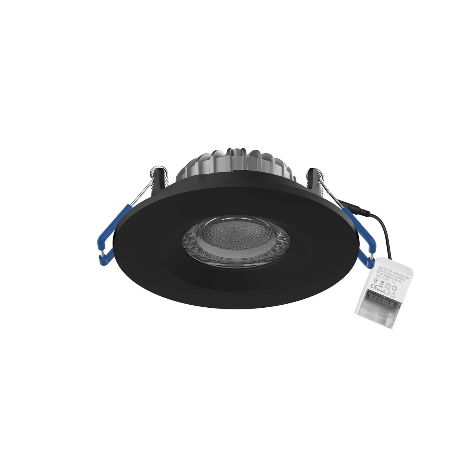 Noxion LED Spot Ares Fast Svart 6W 540lm - 927-940 3CCT | Utskärning 68mm