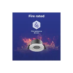 Noxion LED Spot Ares Firerated 6W 540lm 927-940 3CCT- Lutningsbar Vit| Utskärning 68mm