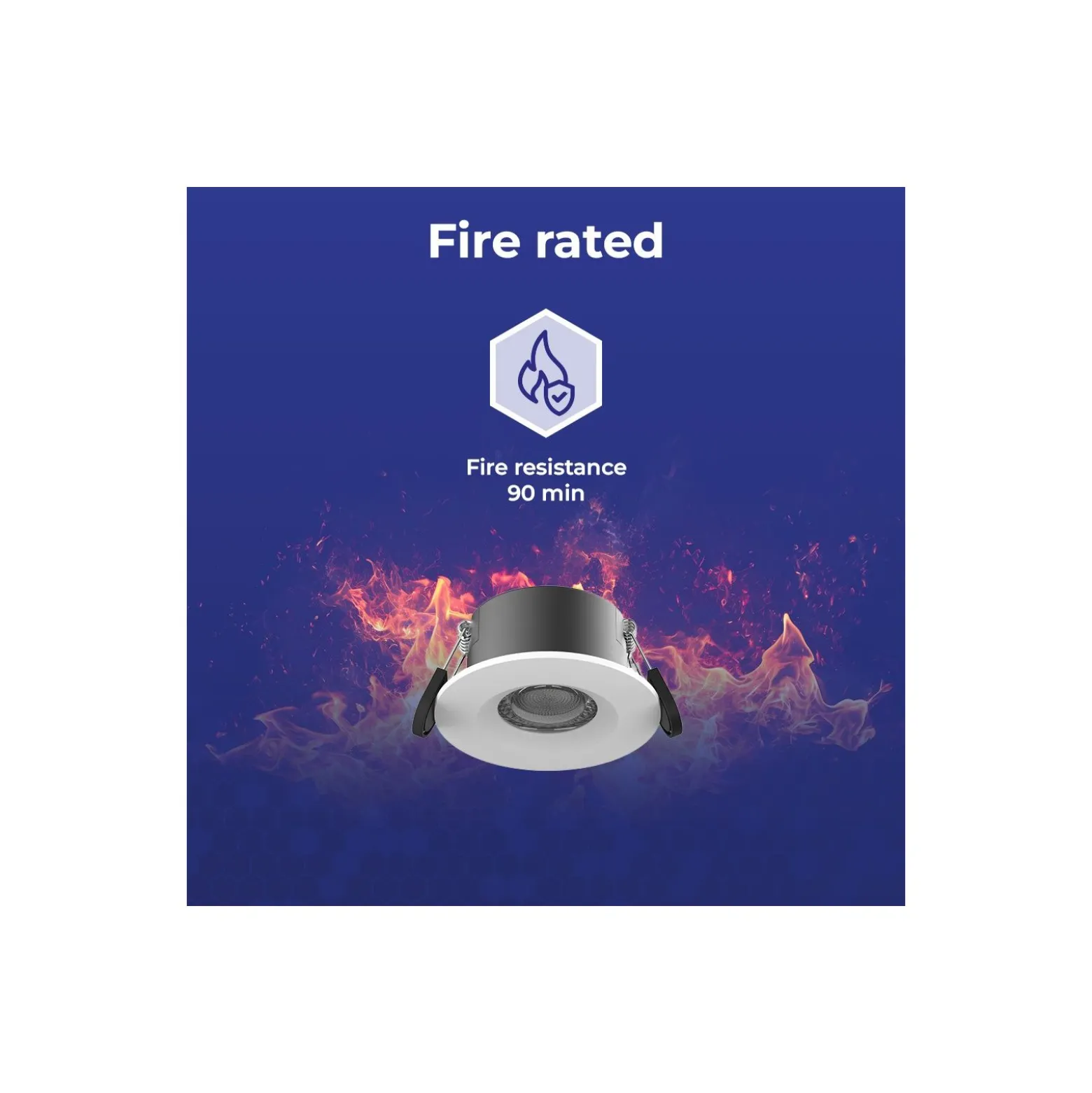 Noxion LED Spot Ares Firerated 6W 540lm 927- 940 3CCT- Fast Vit| Utskärning 68mm