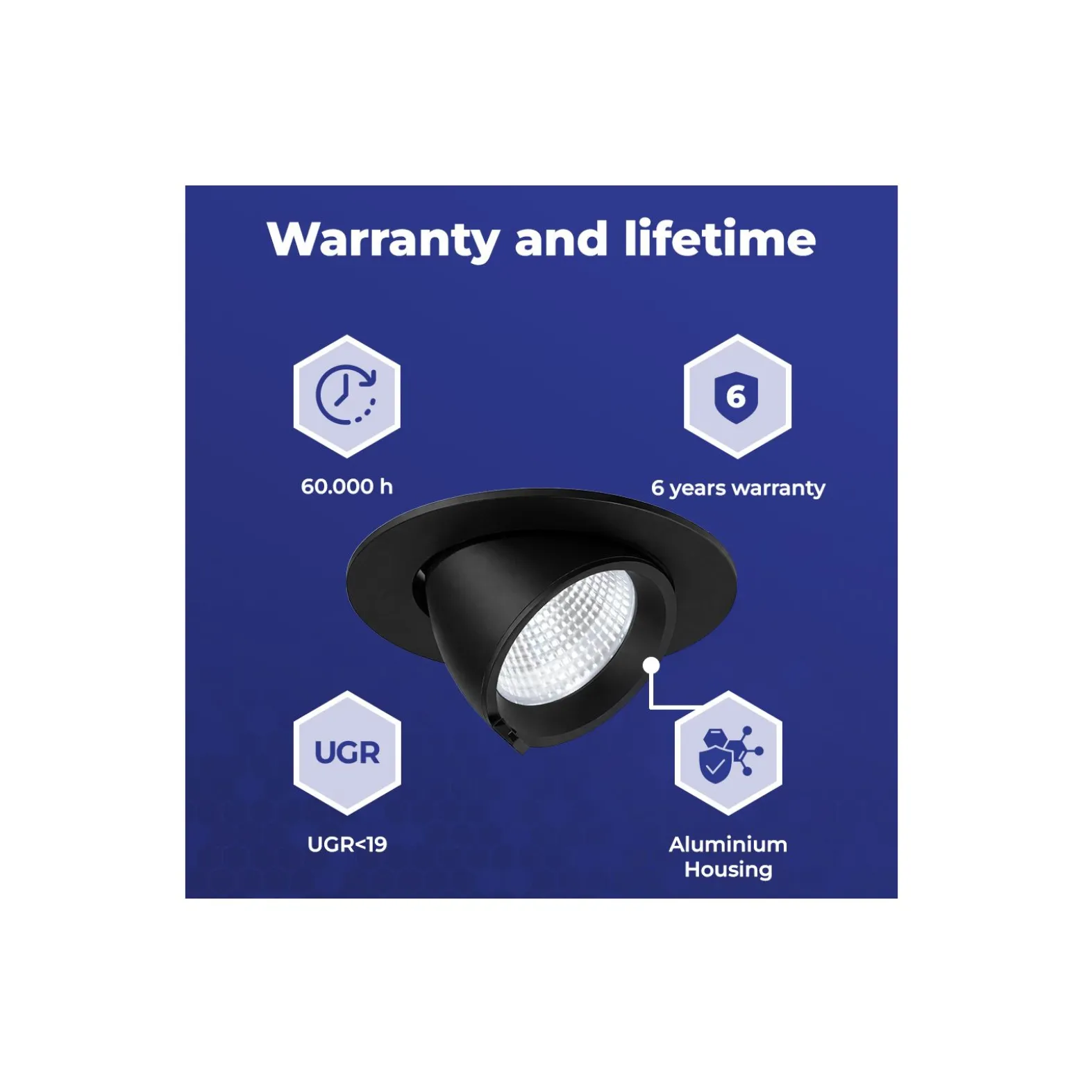 Noxion LED Spot Forza V2 Aluminium Svart 28/32/36/40W - 3300/3700/4100/4500lm 36D - 930-940-957 CCT | 160mm - Utskärning 145mm - Bästa Färgåtergivning
