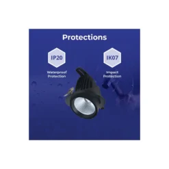 Noxion LED Spot Forza V2 Aluminium Svart 36W 4100lm 36D - 930-940-957 CCT | 160mm - Utskärning 145mm - Bästa Färgåtergivning