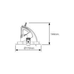 Noxion LED Spot Forza Vit 35W 3100lm 36D - 940 Kallvit | 168mm - Bästa Färgåtergivning