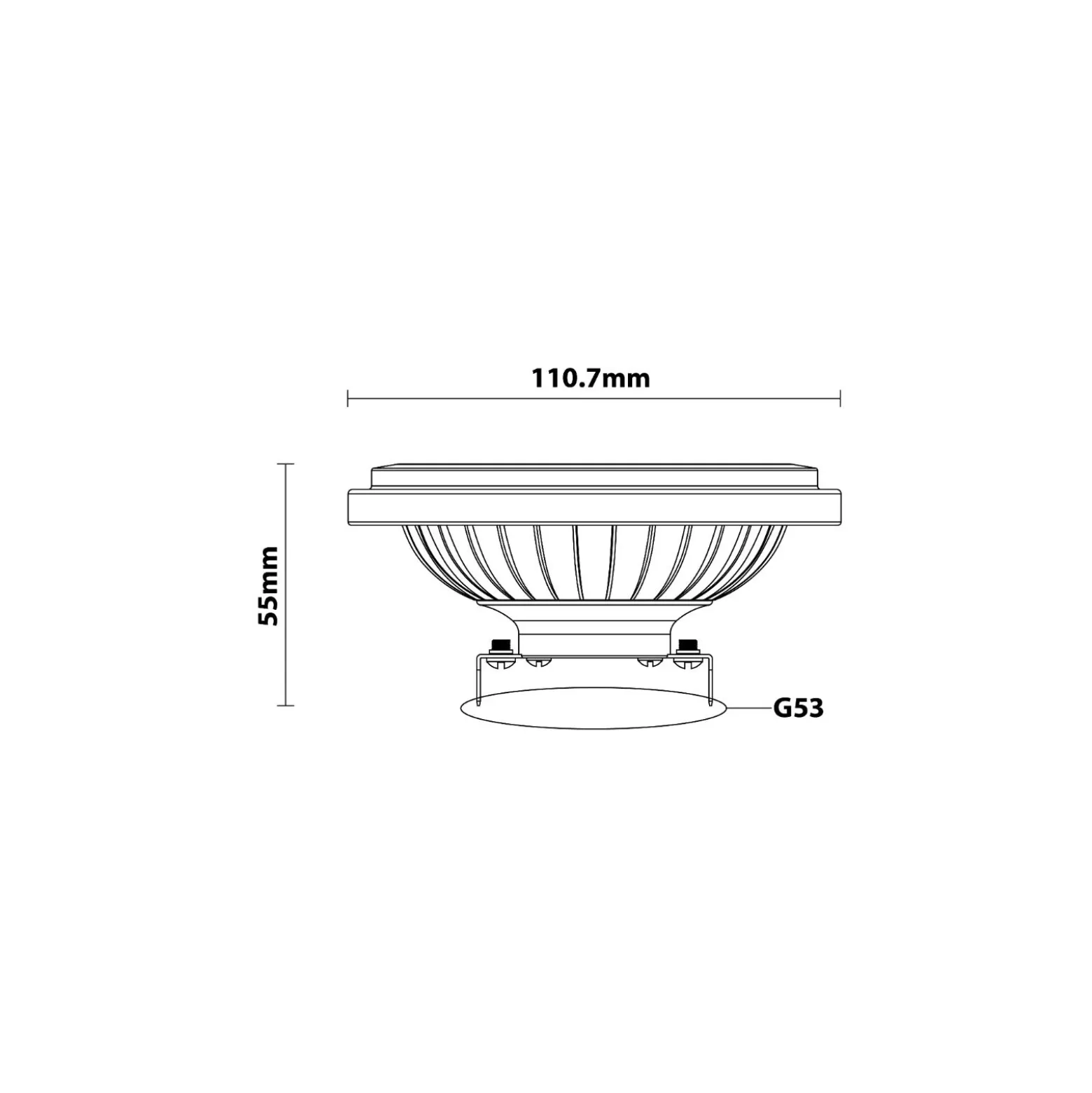 Noxion LED Spot G53 AR111 11,7W 800lm 24D - 927 Exta Varm Vit | Bästa Färgåtergivning - Dimbar - Ersättare 75W