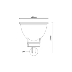 Noxion LED Spot GU4 MR11 1.8W 184lm 36D - 827 Extra Varm Vit | Ersättare 20W