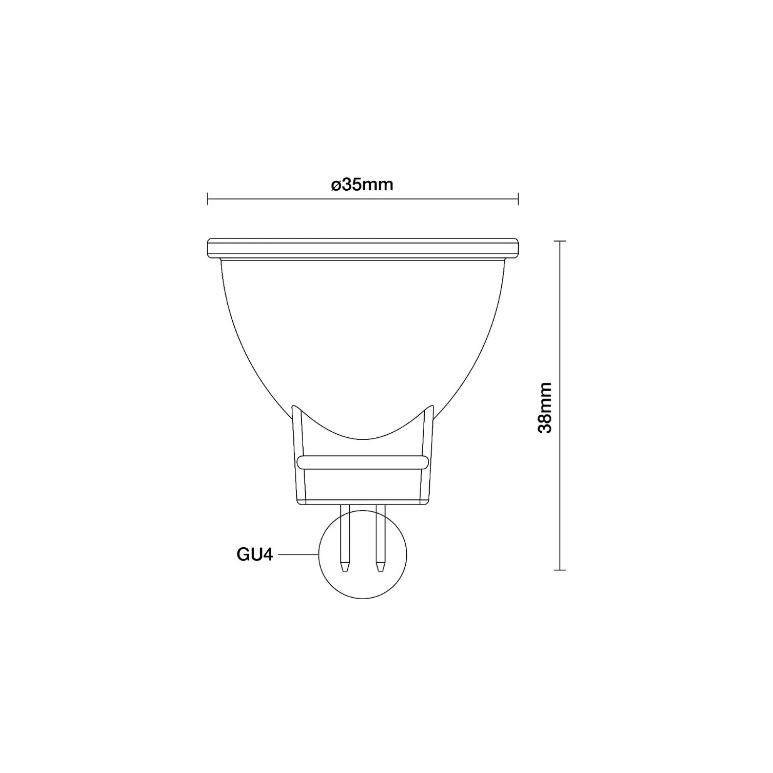 Noxion LED Spot GU4 MR11 4.5W 345lm 36D - 927 Extra Varm Vit | Bästa Färgåtergivning - Ersättare 35W