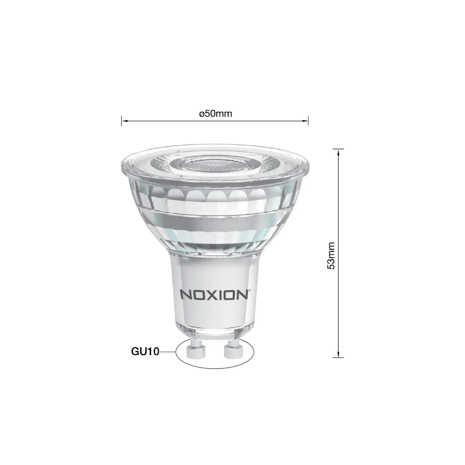 Noxion LED Spot GU10 PAR16 5.5W 560lm 36D - 827 Extra Varm Vit | Ersättare 78W