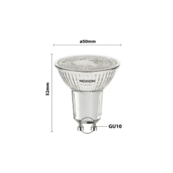 Noxion LED Spot GU10 PAR16 4W 345lm 36D - 840 Kallvit | Dimbar - Ersättare 50W