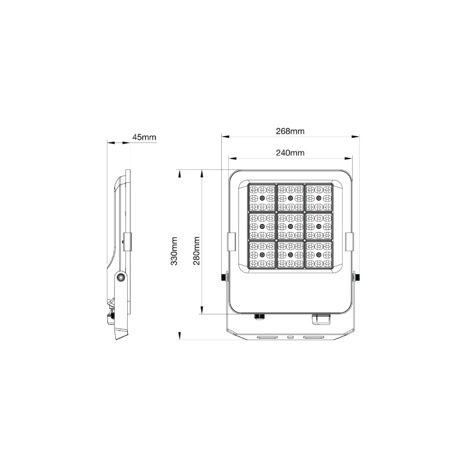 Noxion LED Strålkastare Beam V2.0 80W 11200lm 90D - 830-840-865 CCT | IP66 – Symmetrisk