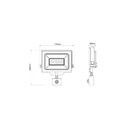 Noxion LED Strålkastare Beamy G3 50W 5500lm 110D - 830 Varm Vit | IP44 - Rörelse- och Ljussensor - Symmetrisk