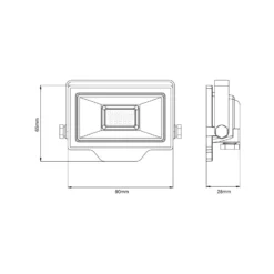 Noxion LED Strålkastare Beamy G3.1 Svart 10W 1100lm 100D - 840 Kallvit | IP65 - Symmetrisk