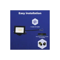 Noxion LED Strålkastare Beamy G3.1 Svart 20W 2200lm 100D - 840 Kallvit | IP65 - Symmetrisk
