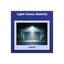 Noxion LED Strålkastare Beamy G3 10W 1100lm 100D - 840 Kallvit | IP44 - Rörelse- och Ljussensor - Symmetrisk