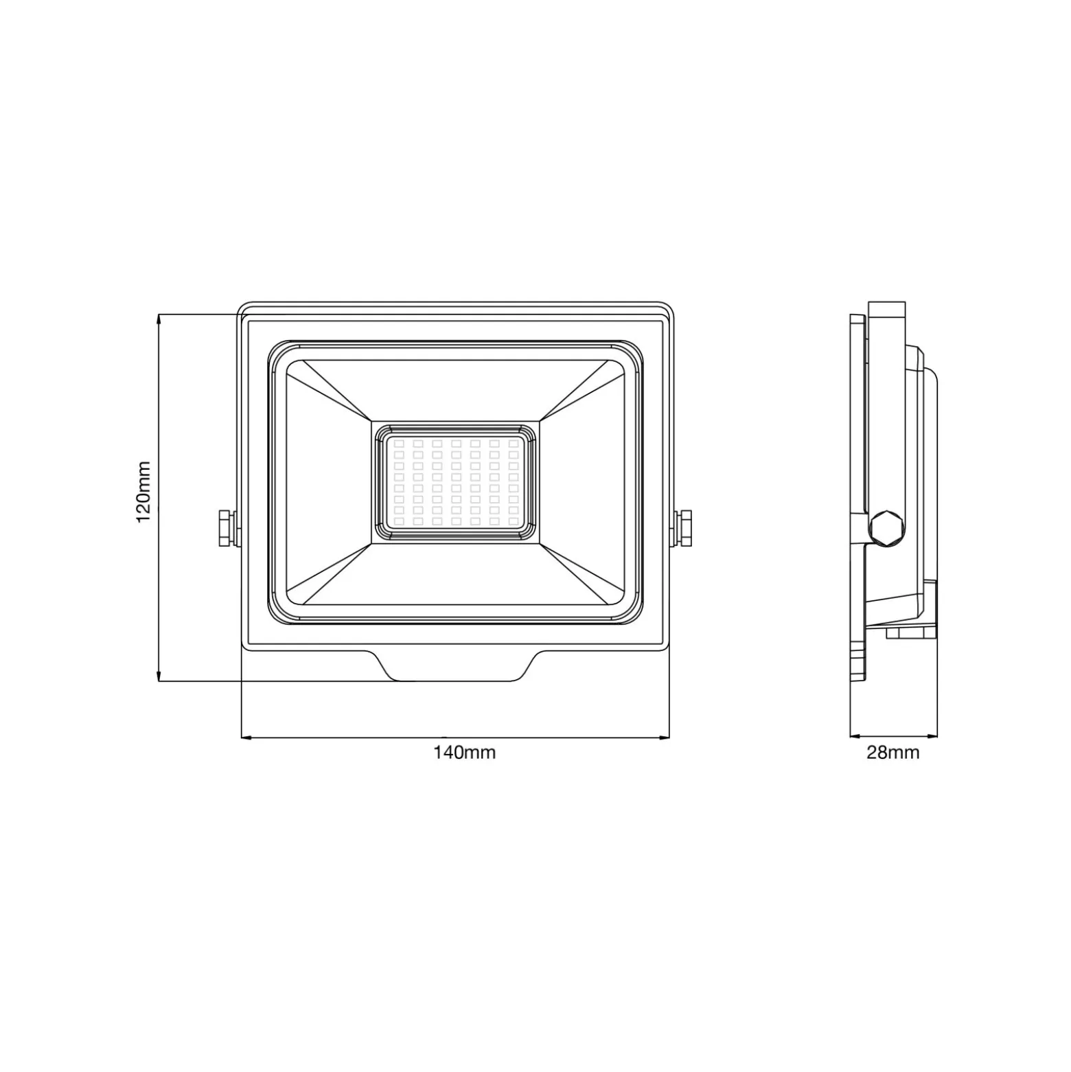 Noxion LED Strålkastare Beamy G3.1 Svart 30W 3300lm 110D - 830 Varm Vit | IP65 - Symmetrisk