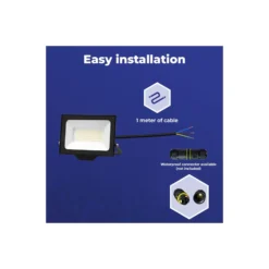 Noxion LED Strålkastare Beamy G3.1 Svart 50W 5500lm 110D - 830 Varm Vit | IP65 - Symmetrisk
