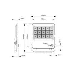 Noxion LED Strålkastare ProBeam V2.0 130W 17300lm 60D - 830-840-865 CCT | IP66 - Asymmetrisk
