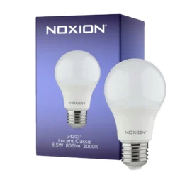 Noxion Lucent Classic LED E27 Päron Matt 8.5W 806lm - 830 Varm Vit | Ersättare 60W