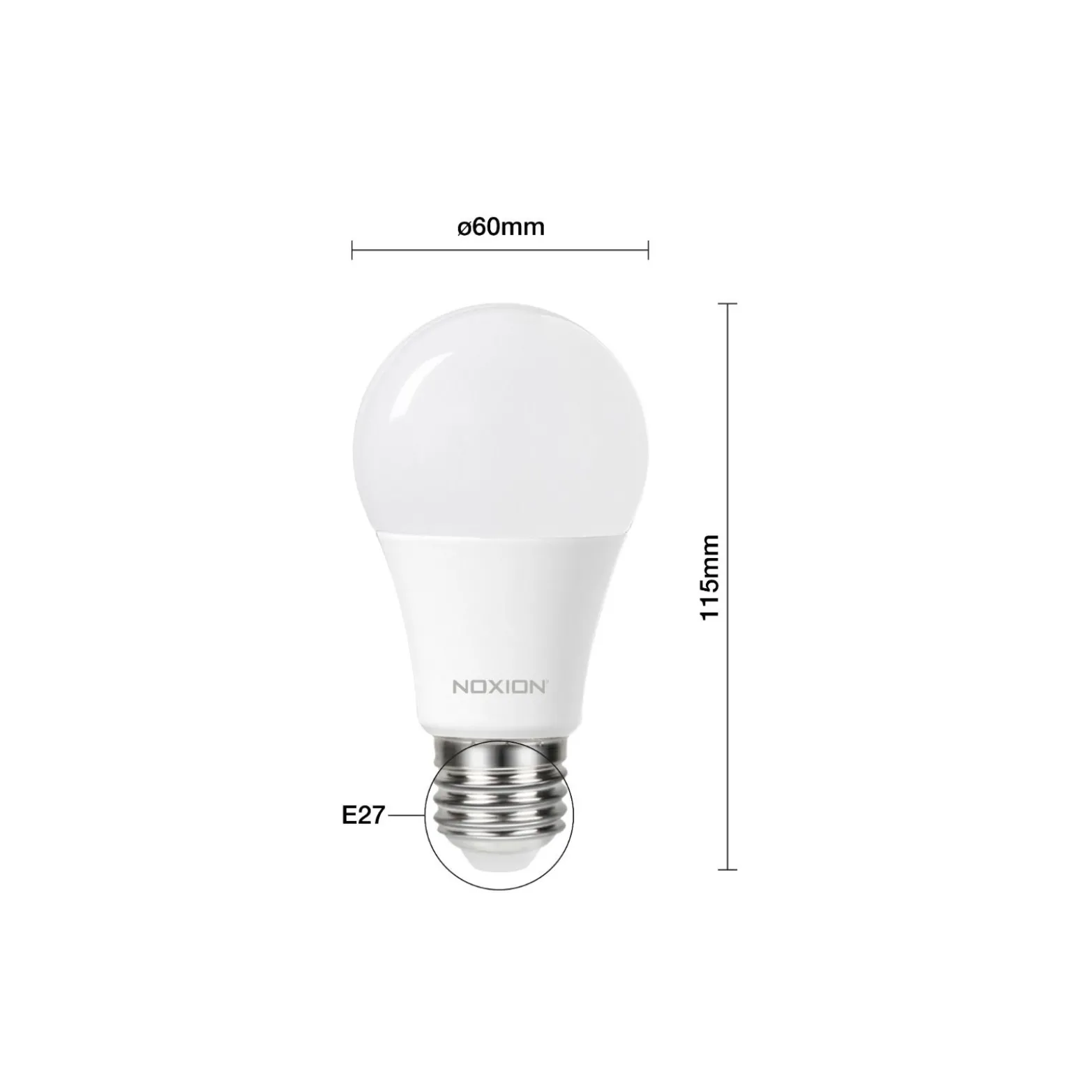 Noxion Lucent Classic Pro LED E27 Päron Matt 12.5W 1521lm - 827 Extra Varm Vit | Ersättare 100W