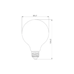 Noxion Lucent Filament LED E27 Globe Klar 7W 806lm - 827 Extra Varm Vit | Dimbar - Ersättare 60W