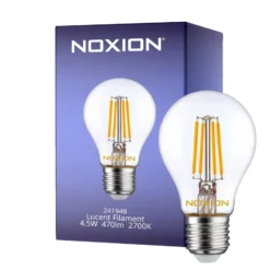 Noxion Lucent Filament LED E27 Päron Klar 4.5W 470lm - 827 Extra Varm Vit | Ersättare 40W