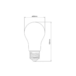 Noxion Lucent Filament LED E27 Päron Klar 11.2W 1521lm - 827 Extra Varm Vit | Ersättare 100W