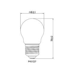 Noxion Lucent LED E27 Boll Filament Klar 2.5W 250lm - 827 Extra Varm Vit | Dimbar - Ersättare 25W