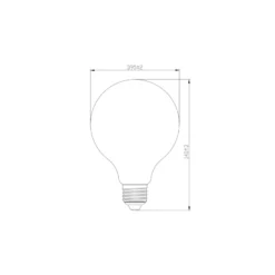 Noxion Lucent LED E27 Globe Filament Klar 7W 806lm - 827 Varm Vit | Ersättare 60W