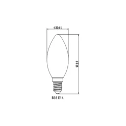 Noxion Lucent LED E14 Kronljus Filament Klar 4.5W 470lm - 827 Extra Varm Vit | Ersättare 40W