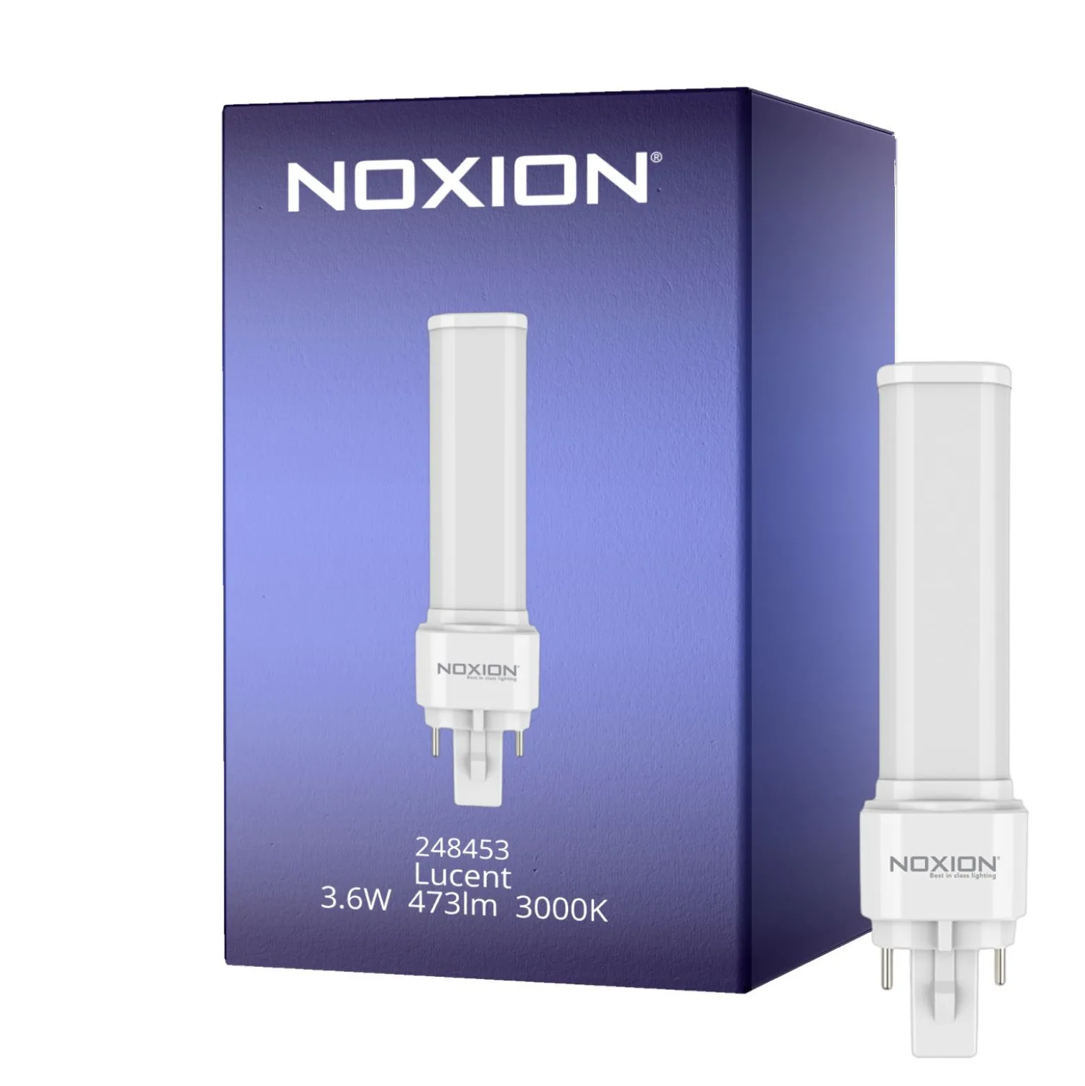 Noxion Lucent PL-C LED 3.6W - 830 Varm Vit | 2-Stift - Ersättare 10W
