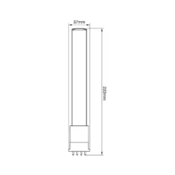Noxion Lucent PL-S LED 6W - 840 Kallvit | 4-Stift - Ersättare 11W